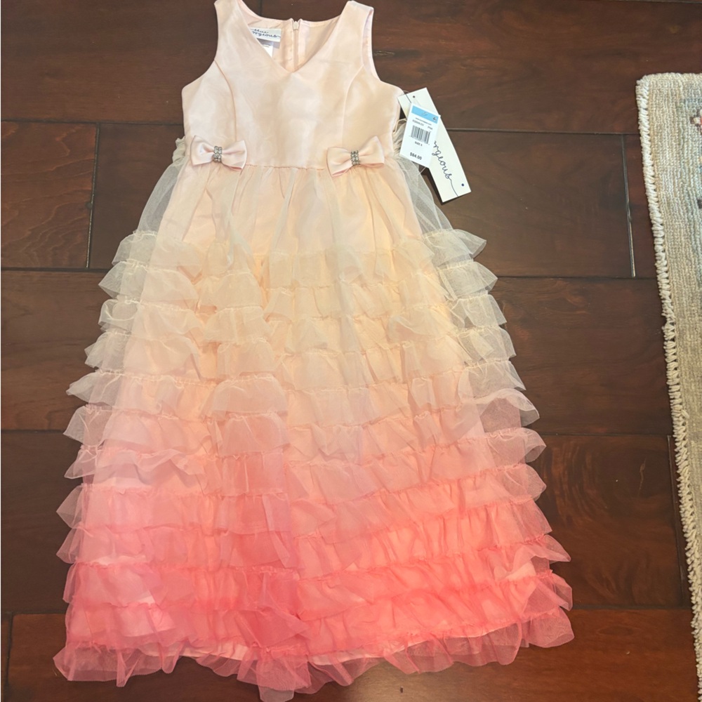 Elegant Pink Ombre Kids Dress